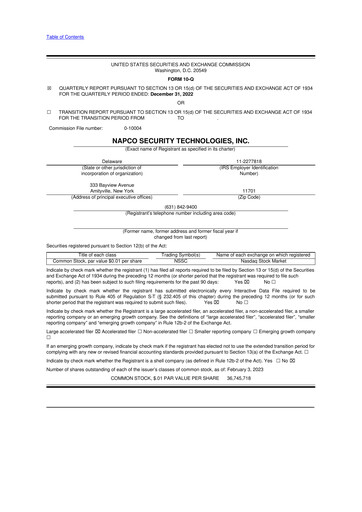 Thumbnail NAPCO Security Technologies 10-Q Quarterly Report FY2023 