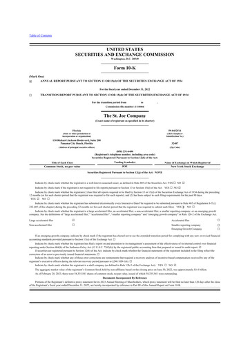 Thumbnail St. Joe Company
 10-K Annual Report 2021