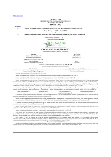 Thumbnail Farmland Partners
 10-K Annual Report 2022