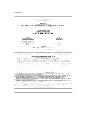 Thumbnail WhiteHorse Finance 10-K Annual Report 2022