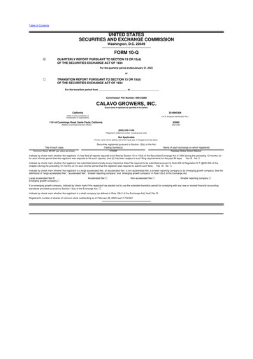 Thumbnail Calavo Growers
 10-Q Quarterly Report FY2023 