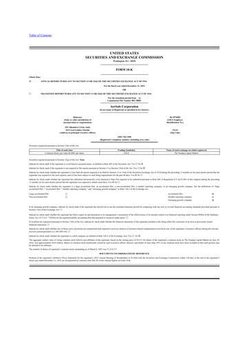 Thumbnail AerSale 10-K Annual Report 2022