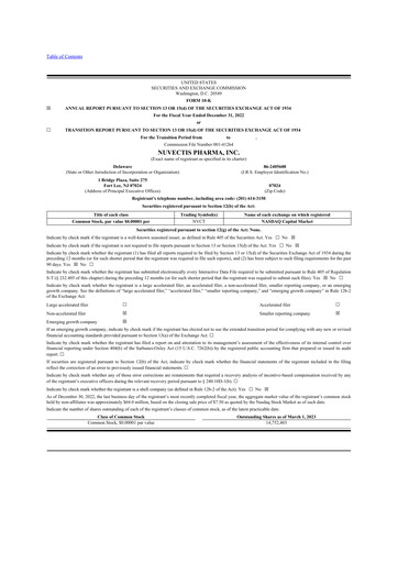 Thumbnail Nuvectis Pharma 10-K Annual Report 2022