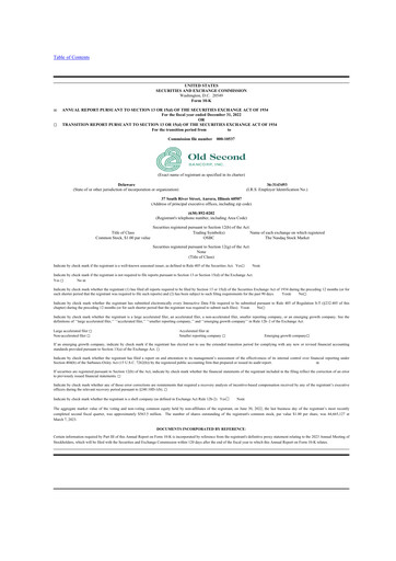 Thumbnail Old Second Bancorp 10-K Annual Report 2022