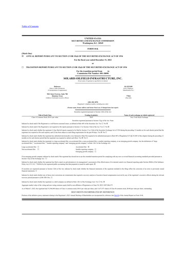 Thumbnail Solaris Energy Infrastructure 10-K Annual Report 2022