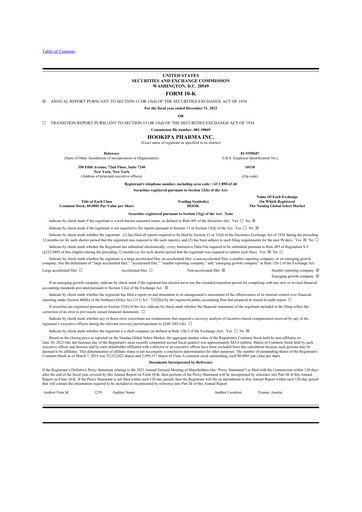 Thumbnail HOOKIPA Pharma 10-K Annual Report 2022