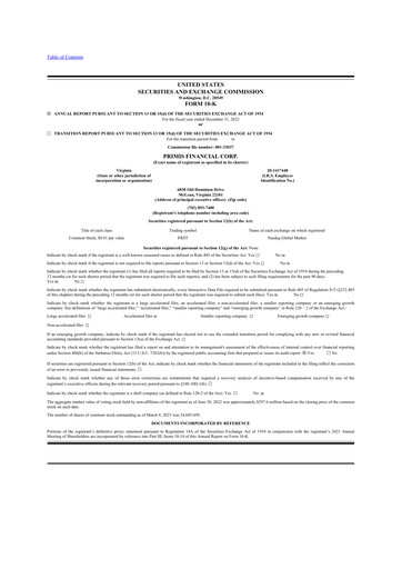 Thumbnail Primis Financial 10-K Annual Report 2022