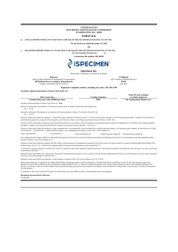 Thumbnail iSpecimen 10-K Annual Report 2022