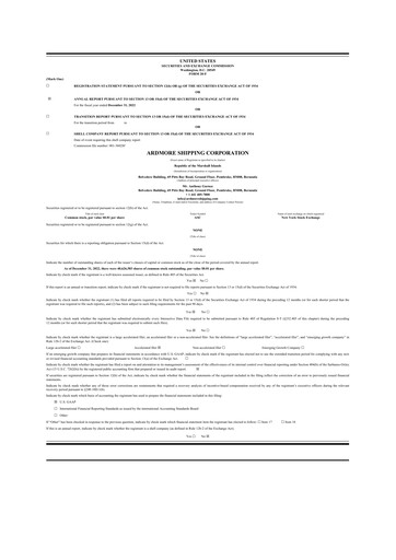 Thumbnail Ardmore Shipping
 20-F Annual Report 2022