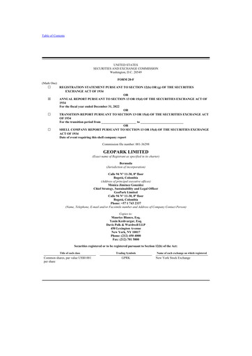 Thumbnail Geopark 20-F Annual Report 2022