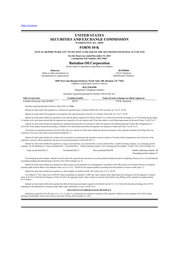 Thumbnail Battalion Oil 10-K Annual Report 2022