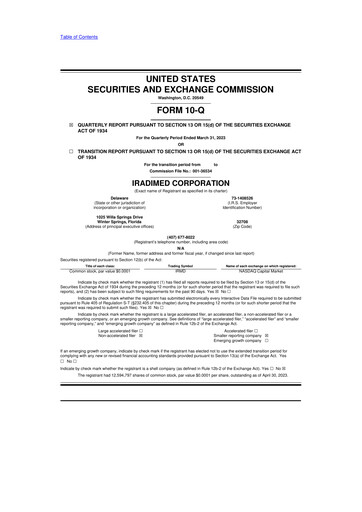 Thumbnail IRadimed 10-Q Quarterly Report FY2023 