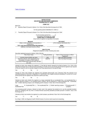 Thumbnail Agree Realty
 10-Q Quarterly Report FY2023 