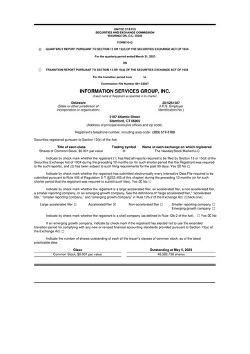 Thumbnail Information Services Group 10-Q Quarterly Report FY2023 