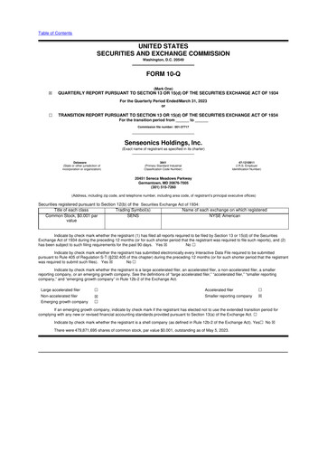 Thumbnail Senseonics Holdings
 10-Q Quarterly Report FY2023 