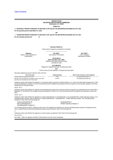 Miniature Payoneer 10-Q Rapport trimestriel 2023 