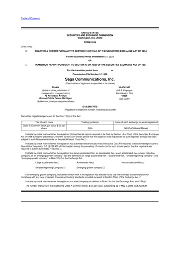 Thumbnail Saga Communications 10-Q Quarterly Report FY2023 