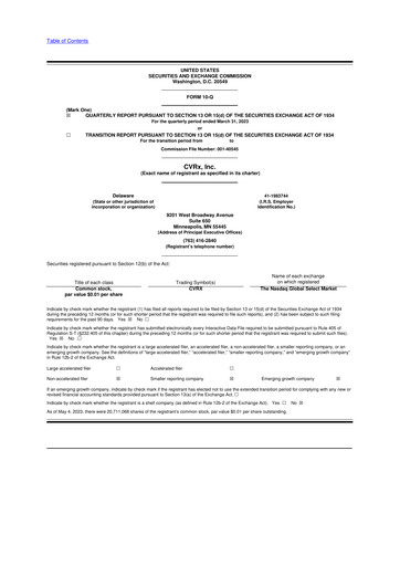 Thumbnail CVRx 10-Q Quarterly Report FY2023 