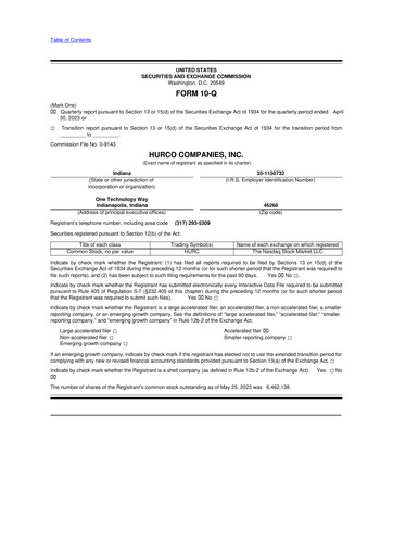 Thumbnail Hurco Companies 10-Q Quarterly Report FY2023 