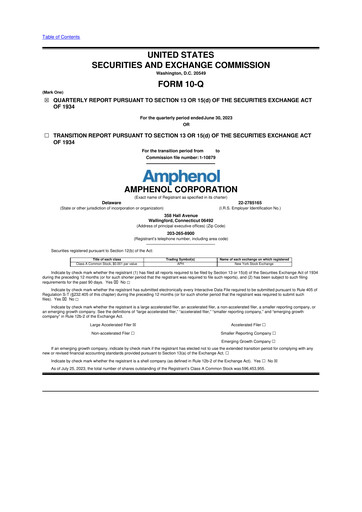 Thumbnail Amphenol 10-Q Quarterly Report FY2023 