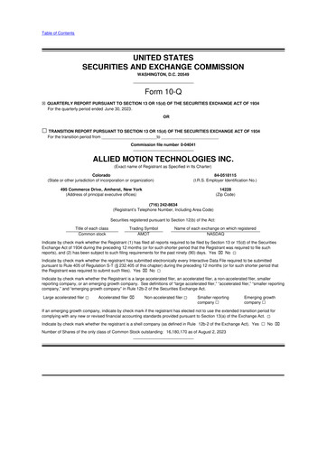 Thumbnail Allient 10-Q Quarterly Report FY2023 