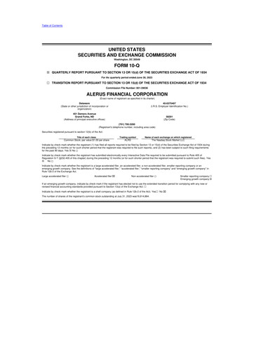 Thumbnail Alerus Financial 10-Q Quarterly Report FY2023 