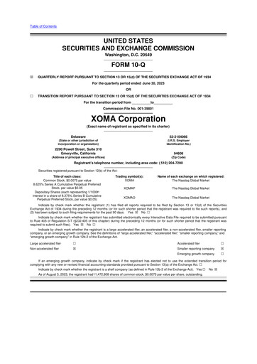 Thumbnail XOMA Royalty 10-Q Quarterly Report FY2023 