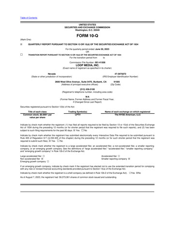 Thumbnail Loop Media 10-Q Quarterly Report FY2023 