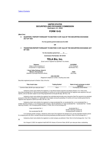 Thumbnail TELA Bio 10-Q Quarterly Report FY2023 