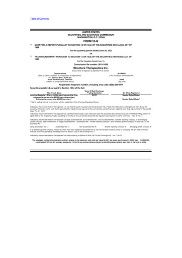 Thumbnail Structure Therapeutics 10-Q Quarterly Report FY2023 
