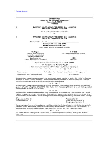 Miniature Armata Pharmaceuticals 10-Q Rapport trimestriel 2023 