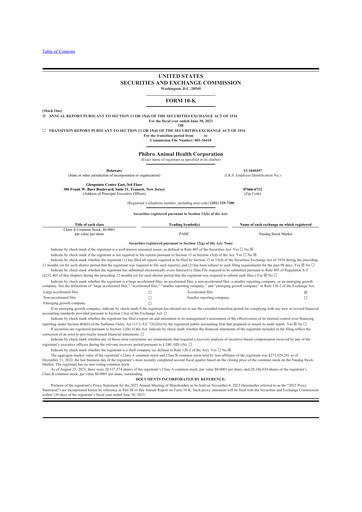 Thumbnail Phibro Animal Health
 10-K Annual Report 2023