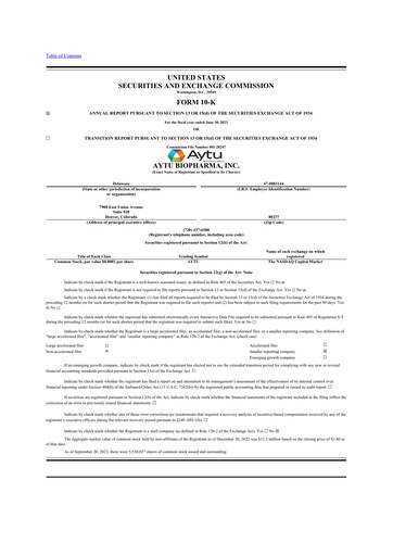 Thumbnail Aytu BioScience
 10-K Annual Report 2023
