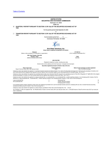 Thumbnail Aris Water Solutions 10-Q Quarterly Report FY2023 