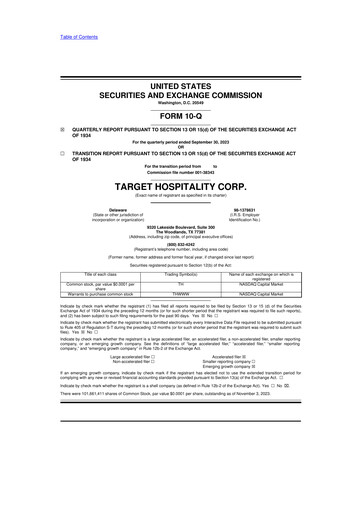 Thumbnail Target Hospitality 10-Q Quarterly Report FY2023 