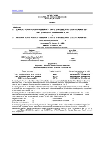 Thumbnail Ramaco Resources
 10-Q Quarterly Report FY2023 