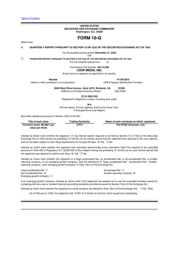 Thumbnail Loop Media 10-Q Quarterly Report FY2023 