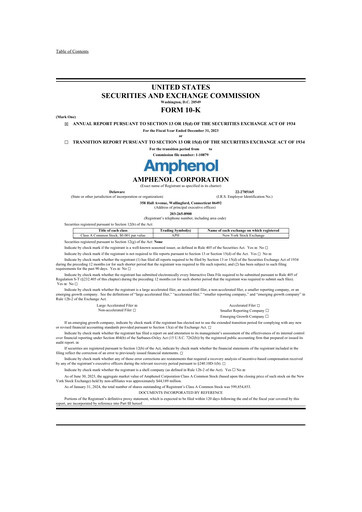 Thumbnail Amphenol 10-K Annual Report 2023