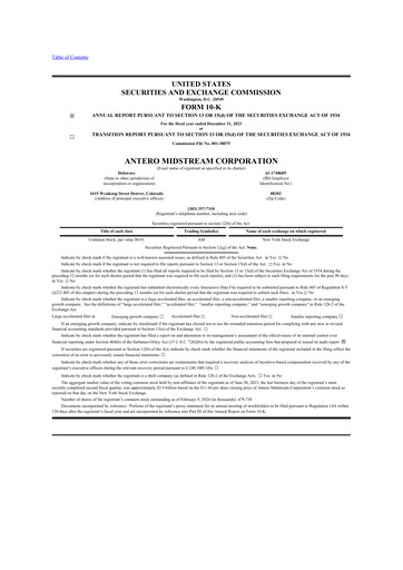 Thumbnail Antero Midstream
 10-K Annual Report 2023