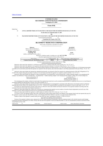 Thumbnail Blueprint Medicines
 10-K Annual Report 2023