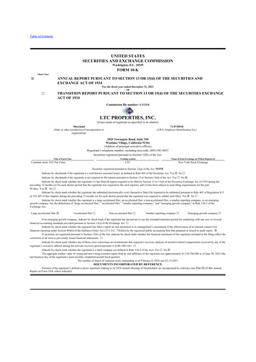 Thumbnail LTC Properties 10-K Annual Report 2023