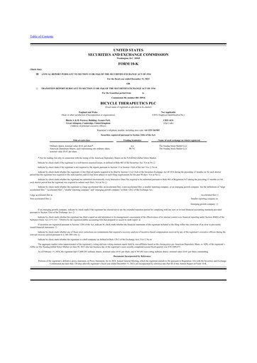 Thumbnail Bicycle Therapeutics 10-K Annual Report 2023