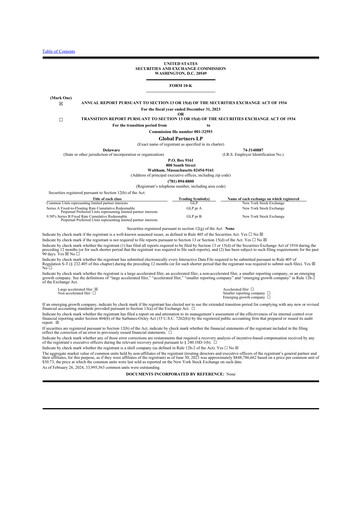 Thumbnail Global Partners LP 10-K Annual Report 2023