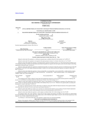 Thumbnail Plug Power 10-K Annual Report 2023