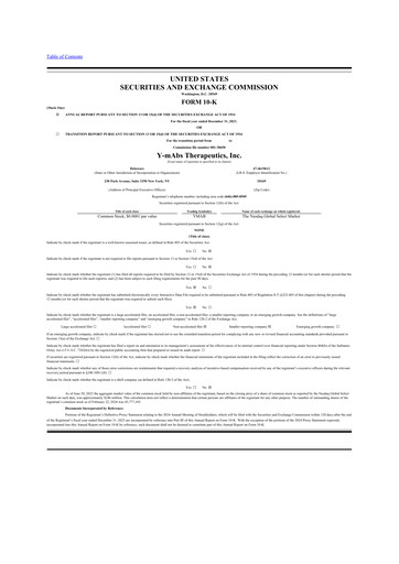 Thumbnail Y-mAbs Therapeutics
 10-K Annual Report 2023