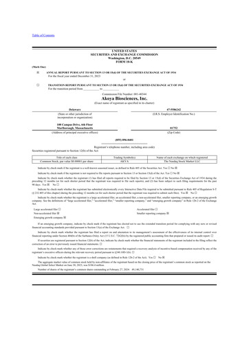 Thumbnail Akoya Biosciences 10-K Annual Report 2023