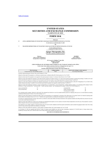 Thumbnail Apogee Therapeutics 10-K Annual Report 2023