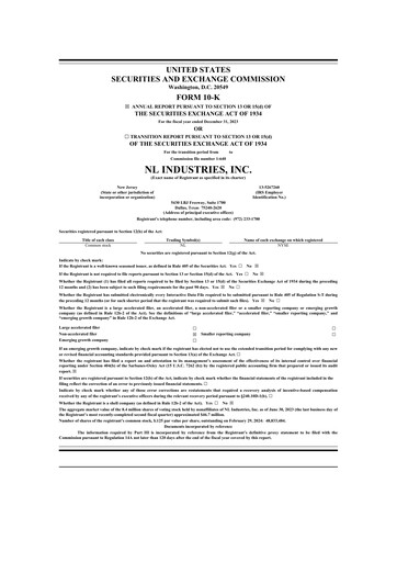 Thumbnail NL Industries 10-K Annual Report 2023