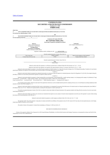 Miniature PC Connection
 10-K Rapport annuel 2023