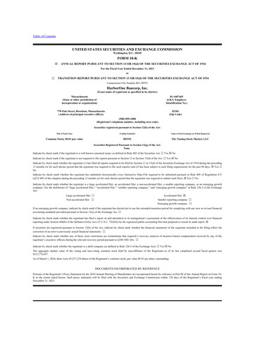 Thumbnail HarborOne Bancorp
 10-K Annual Report 2023